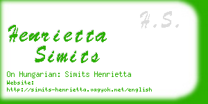 henrietta simits business card
